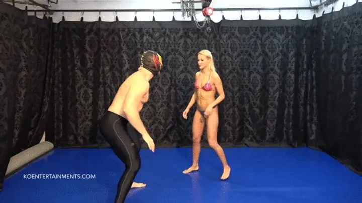 European Fight Club Mixed Wrestling - Humiliating Maledom - Cherry Kiss 1 part 1