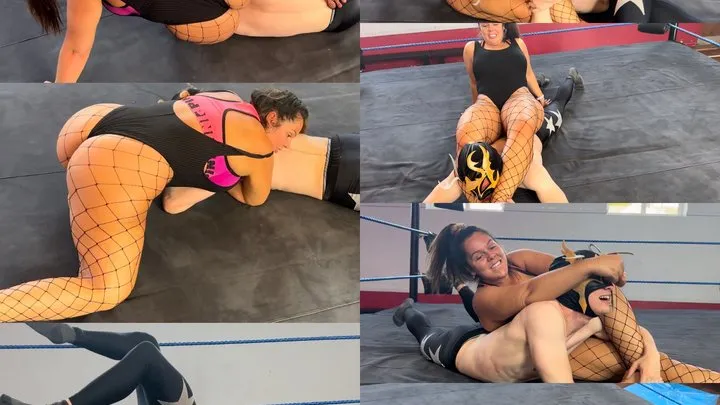 Nadia Sapphire - mixed wrestling, submissions, scissor holds