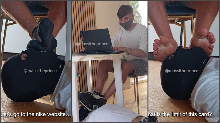Massitheprince - Draining the slave's credit card online (full video)