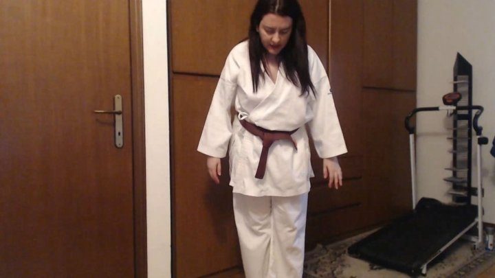 Nicoletta Embassi - Martial arts training kimono and lots of sweat 1080HD