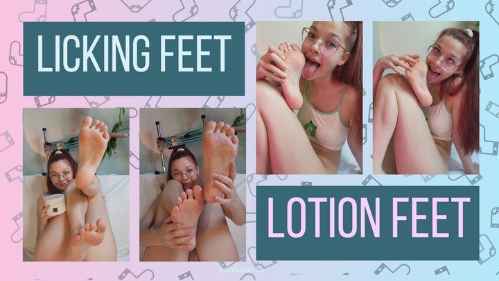 Lola Petitesubkitten - Lotion and licking my feet