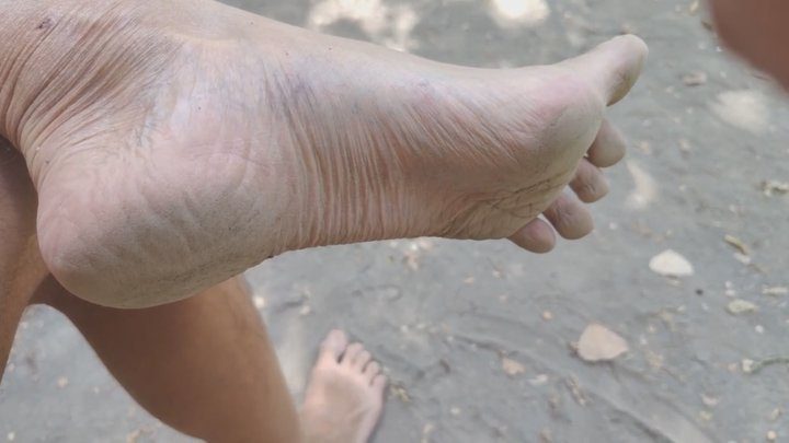 Salvatrix Crucifix - Public nudity, flaccid dick and dirty feet