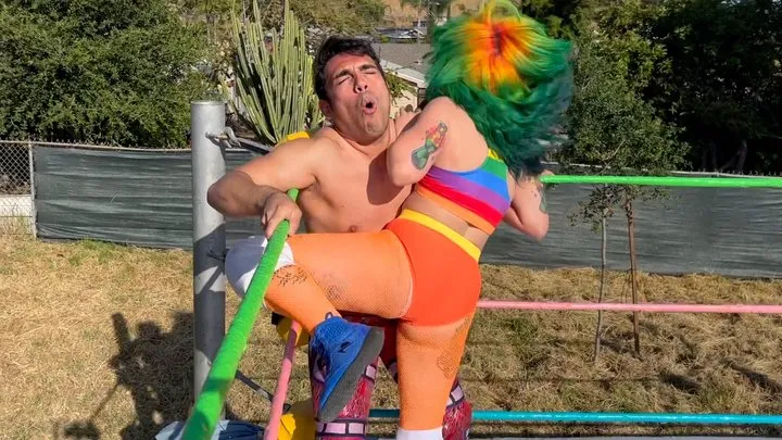 Butt Wrestling Inc - Morrigan Dominates Newcomer Vic