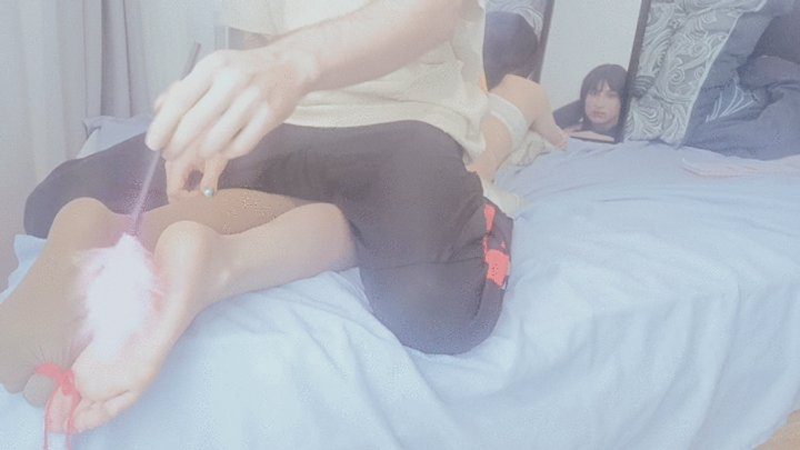 Sara The Bunny - Tickle Punishment for my small feet and perfect soles