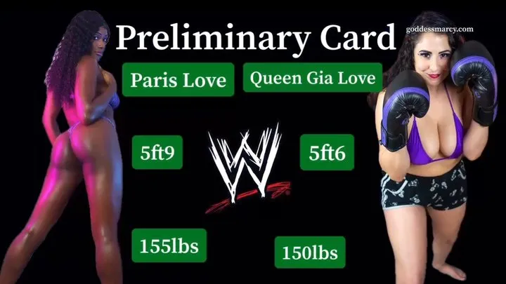 Goddess Marcy - Competitive Wrestling AFT#3: Paris Love vs Queen Gia Love - Preliminar Card