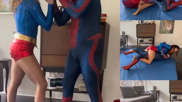 Sassy's Fetish Shop - Ultra girl vs spider man wrestling match