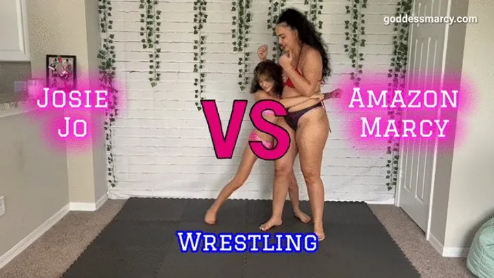 Goddess Marcy - Amazon Marcy vs Josie Jo: Wrestling mismatch