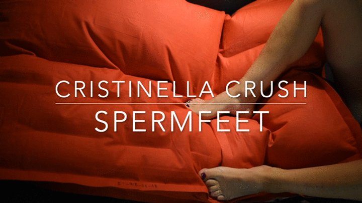 Cristinella Crush Inflatable - Cristinella Crush Spermfeet over old rubber inflatable air mattress