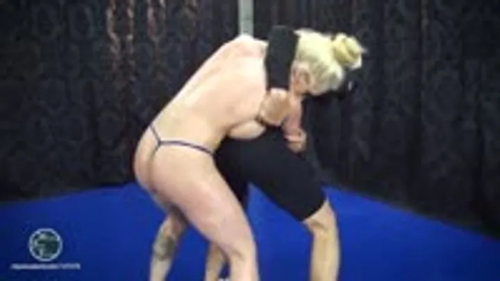 Wrestling Fetish Fantasy - BWS: Christina Shine vs Black Grappler - the rematch -topless oil 720HD, wmv