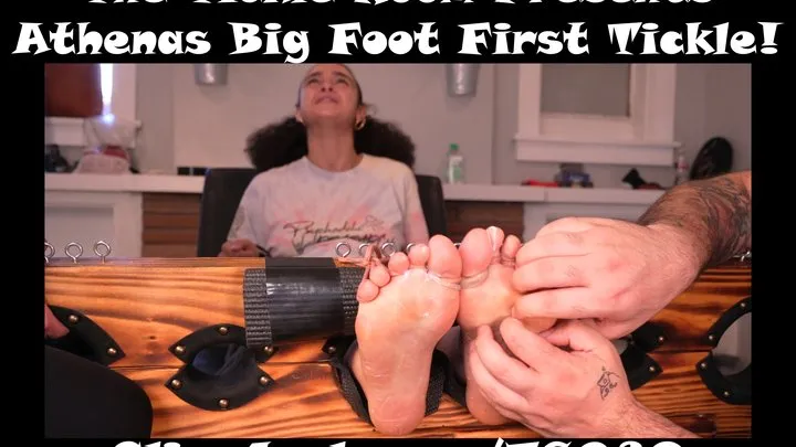 The Tickle Room - Athenas Big Foot First Tickle!