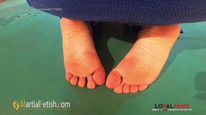 Martial Fetish - Pamela blue gi fight domination and footjob