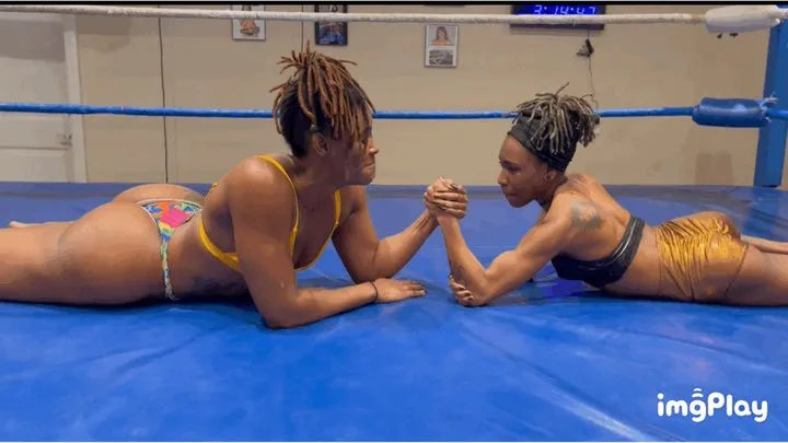 Protein Wrestling - Part 1 FIRST TIME EVER Chazzie Vs Kirra Blaze in a competitive arm wrestling match.