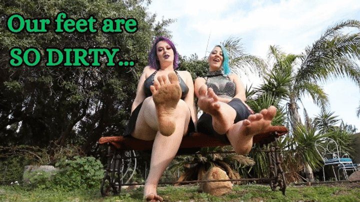Goddess Lilith - Sadistic Princess - Goth Girl DOUBLE POV Dirty Feet Worship