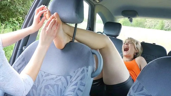 Tickle Frenchtickling  Store - ROSE IS PUSHED TO HER LIMITS IN THE CAR : BARE FEET TICKLING - HD WMV