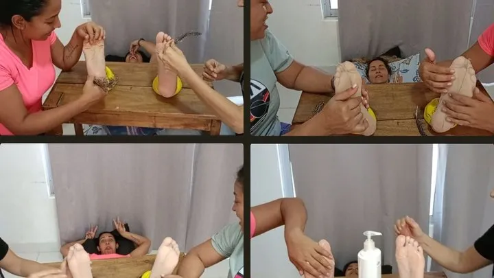 Tickling Touch - Full video Group 2 Ticking the soles Vertical Clamp Eli-Ceci and Sian