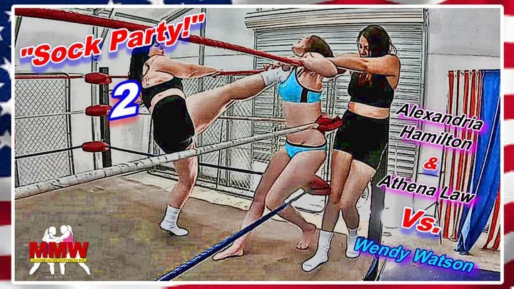 Modest Moms Wrestling - Sock Party! 2 WMV