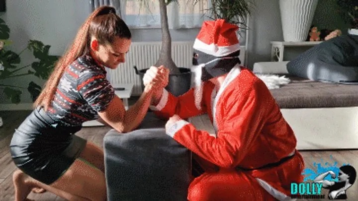 Dolly Movies - Dolly vs Santa armwrestling