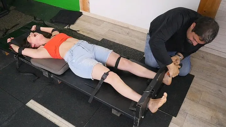 Tickle Frenchtickling  Store - THE GUYS TICKLE XENA TO HER LIMITS IN THE STOCKS - HD WMV