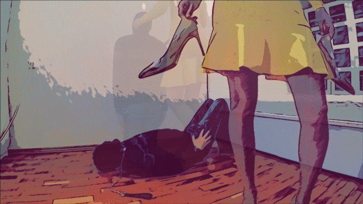 Ava Krass - I sit on his face he's my chair I kick him I stomp on him, I'm in a beautiful yellow dress It was a great day