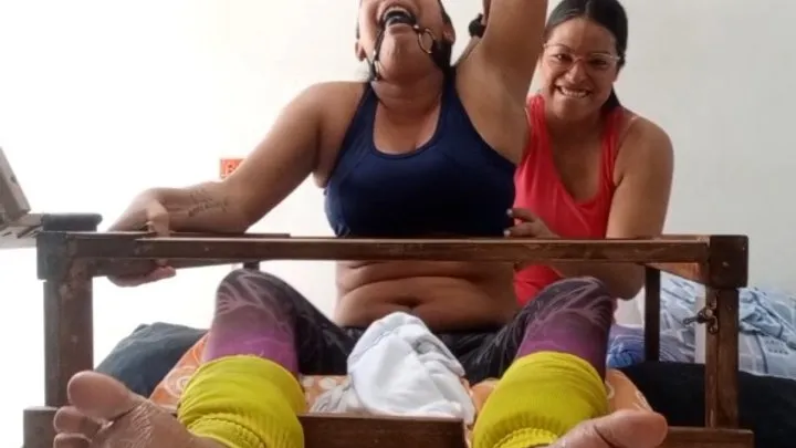 Tickling Touch - Eli tickled in the stocks: Soles and armpits