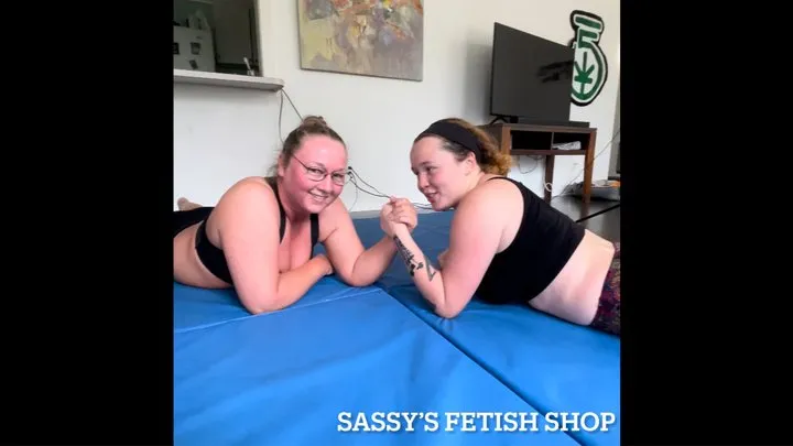Sassy's Fetish Shop - Sassy Savage vs Tru Krave armwrestling match