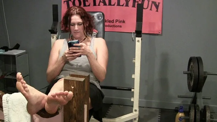 Tickled Pink - Rose READING Challenge with foot tickled
