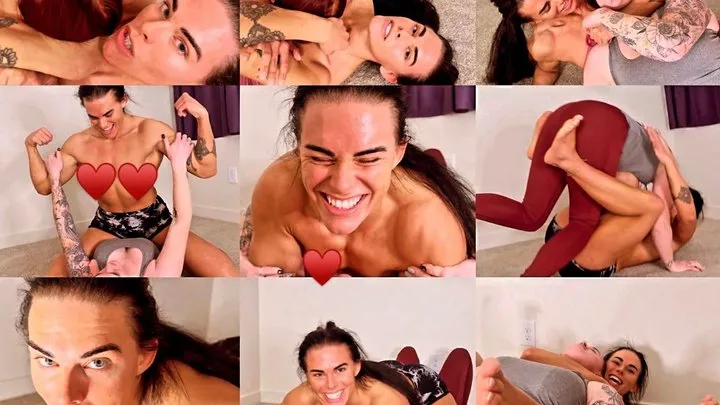 Lexa Muscles - Roommate Gets Off to My Beauty & Strength - Female Wrestling, Topless Grappling, Jiu Jitsu, Close Ups, Submission Pinning, Chokes, Smother, Lesbian Domination