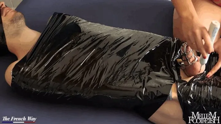The French Way Tickling - Tickled and Mummified - TICKLING - FOOT TICKLING - BALL AND COCK TICKLING - FEMALE TICKLING MALE - BONDAGE - MUMMIFICATION