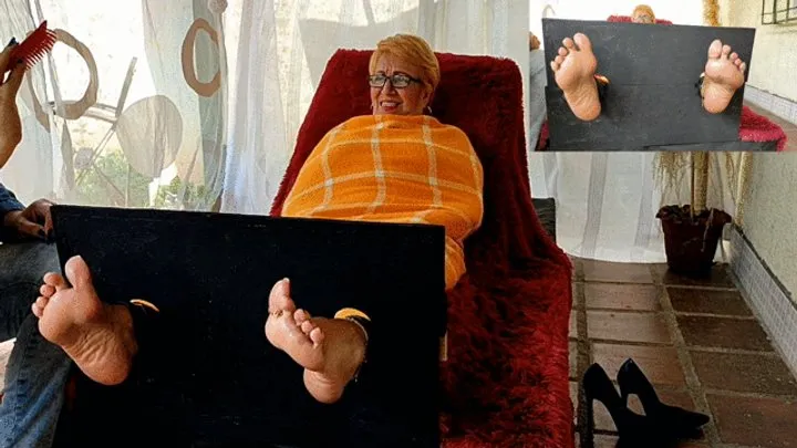 Foot Fetish Paradise - Diana Senior Tickling Nightmare 17 with double camera