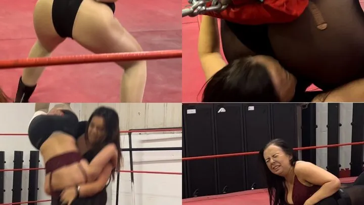Nadia Sapphire - Crotch busting, slams, sunless, body scissors and wedgie stink faces