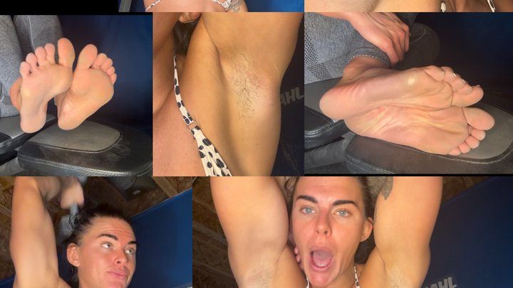 Lexa Muscles - Part 2: I Made Gym Creep Worship My Stinky, Hairy Pits & Feet! 10 Minutes - Foot Worship, Femdom, Dirty Soles, Foot Cleaning Instruction