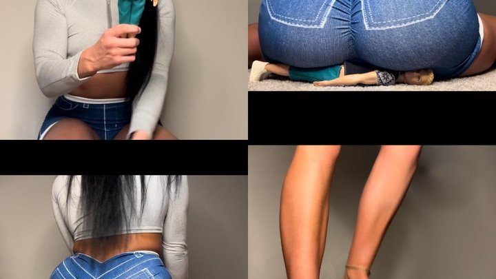 Lexa Muscles - Boyfriend Shrunken Down & Face Sat: Smothering FaceSitting, Trampling Femdom, Tiny Man vs Giantess Strong Booty