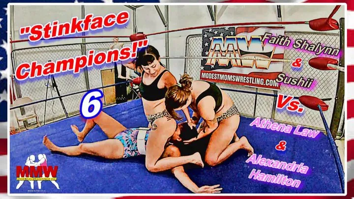 Modest Moms Wrestling - Stinkface Champions! 6
