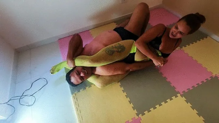 Evil Brazilian Girls - Fight BBW man, part 2, Gender Battle: Manu Albertine, and Slave BBWMan - FULL HD