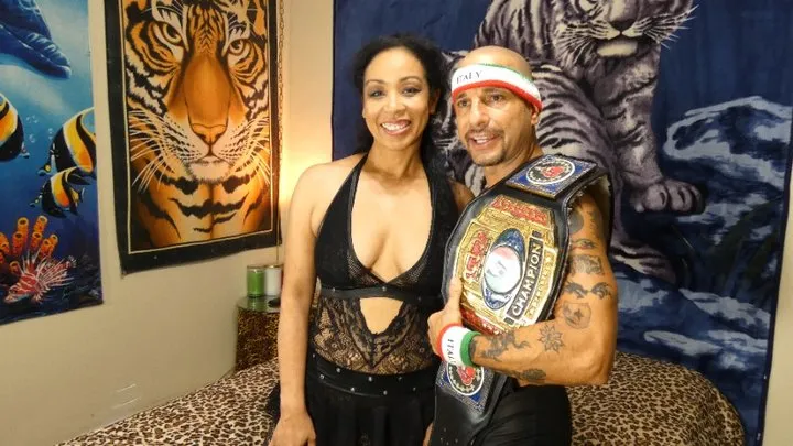 Uiwp Entertainment - ASIAN MILF VS MAN IN FULL NELSON WRESTLING HOLD CHALLENGE & BLOWJOB