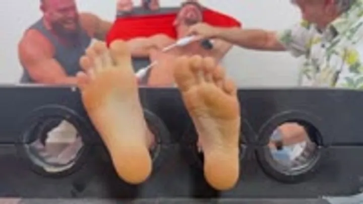 Male 4 Male Tickling  Foot Worship - Blake Star Tickled By Girth