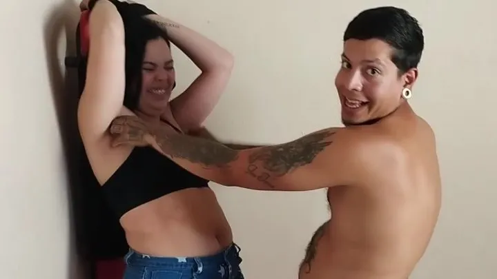 Ninosticklingstudio - Tickling in Thiany's belly button