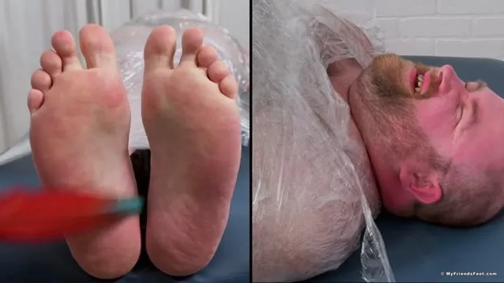Male 4 Male Tickling  Foot Worship - Tommy Bearhama Mummified & Tickled Crazy