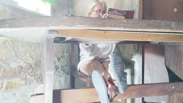 Foot Fetish Paradise - Diana Senior enjoying a foot tickling session with her slave