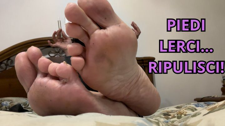 Padrona Domination - PIEDI LERCI RIPULISCI SFIGATO!