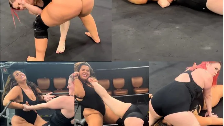 Power Girls Pro Wrestling - Nadia vs aria (barefoot face sitting)