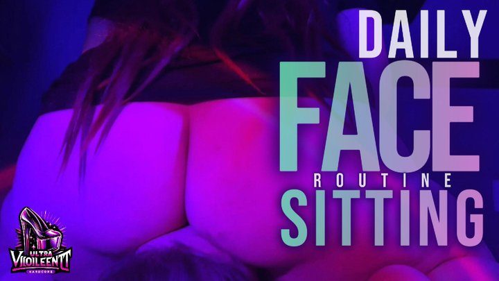 Ultra Viiolleentt - DAILY FACESITTING ROUTINE with my Personal Slave (SD) - CASUAL Clip - Fullweight Facesitting and Ass Shaking featuring QUEEN HANNA