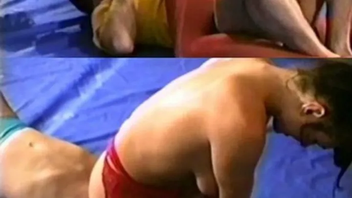 Iron Belles Muscle Addiction Store - Red Stocking Wrestling Domination