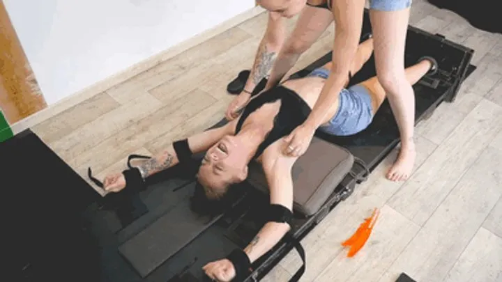 Tickle Frenchtickling  Store - MALIA ENDURES THE TICKLE HELL IN THE STOCKS - FULL HD MP4