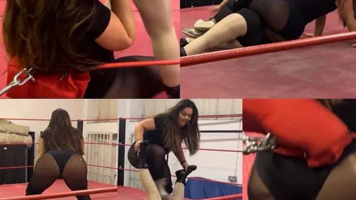 Power Girls Pro Wrestling - Nadia vs Eva (low blows, Stinkface, suplex)