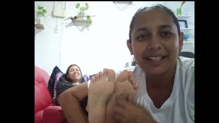 Tickling Touch - Victoria is tickled on her soles