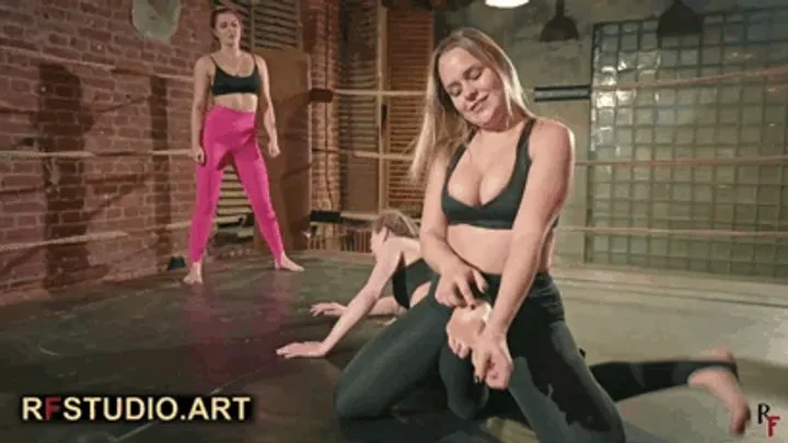 Rf Studio Production - Mixed Tickle Wrestling - Annabelle vs Brittany, Pandora as the referee (FULL HD MP4)