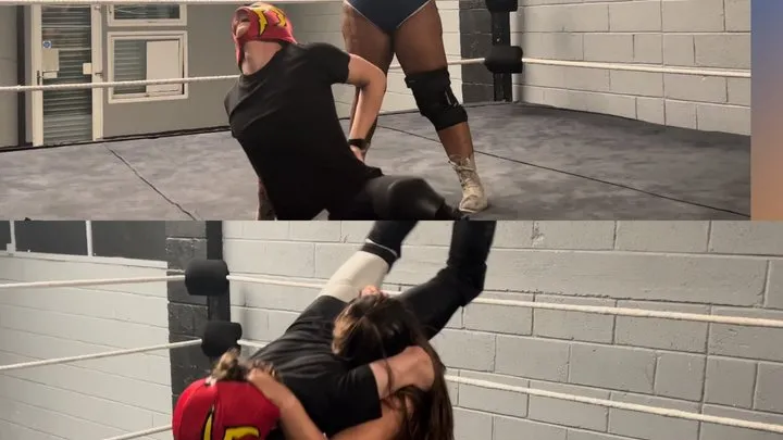 Nadia Sapphire - Dominant female wrestler destroys male jobber