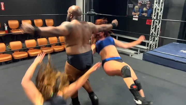 Butt Wrestling Inc - Bear Dominates Stevie and Beckie