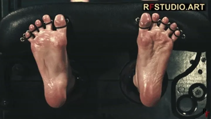 Rf Studio Production - Home Girl's Toes Tied and Spread in Stocks - Tickling by Astrid (FULL HD MP4)